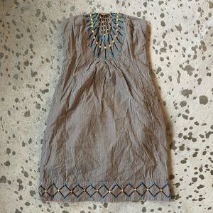 Anthropology strapless mini dress